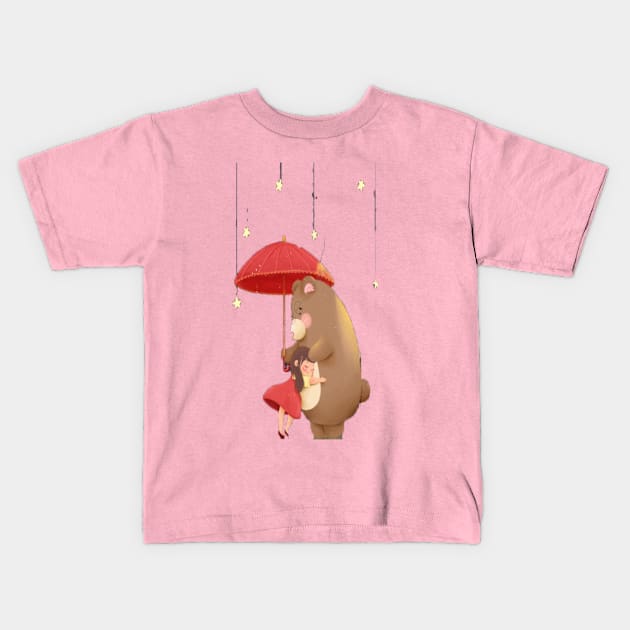 bear and baby Kids T-Shirt by Mosul_City_Shop